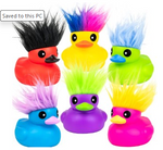 6 Inch rubber Duck with Hair