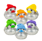 6 Inch Glitter Duck with Knit Cap