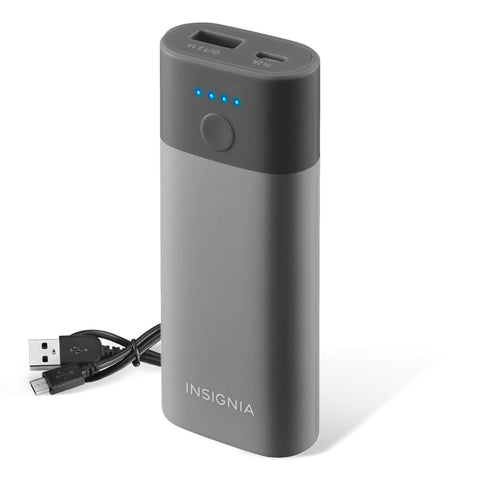 Insignia™-5000 mAh Portable Charger for Most Mobile Devices