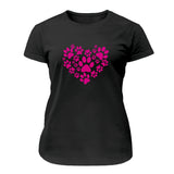 Paw Print Heart Women's T