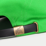 Neon green camo 5 Panel biker baseball hat