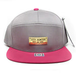 PU two-tone 7 panel baseball hat