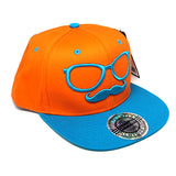 Juan's mustache orange/turquoise baseball hat