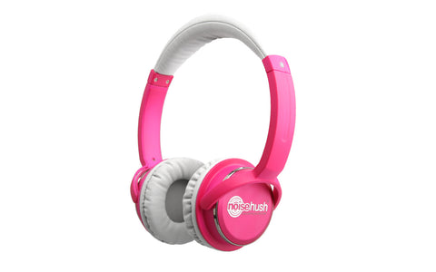 Noisehush NX26 3.5mm stereo headphones with in-line microphone - hot pink (Multiple Colors Available)