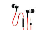 Noisehush NX45i handsfree stereo 3.5mm headset with microphone and audio controls - red (Multiple Colors Available)