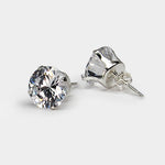 Sterling silver cz round 10 mm boxed
