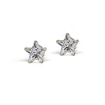 Sterling silver cz star 8x8 boxed