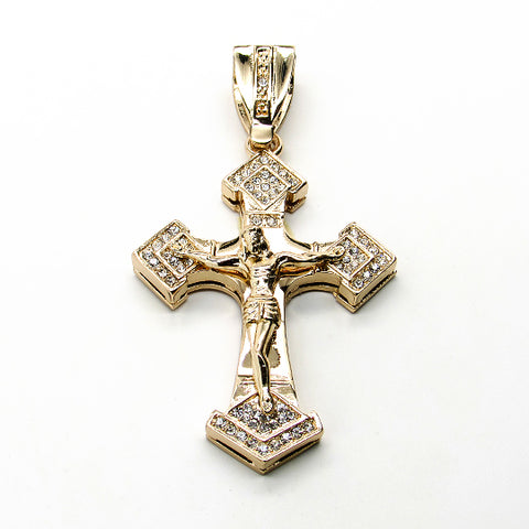 Cross micropave pendant (Gold)