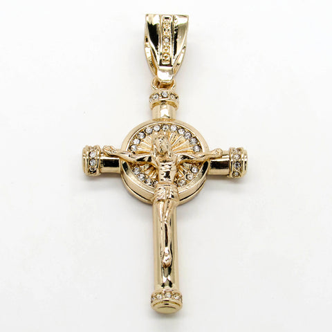 Cross with jesus pendant (Gold)