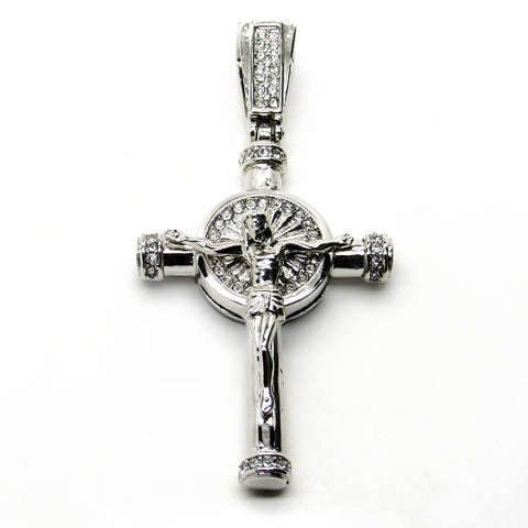Cross with jesus pendant (Silver)