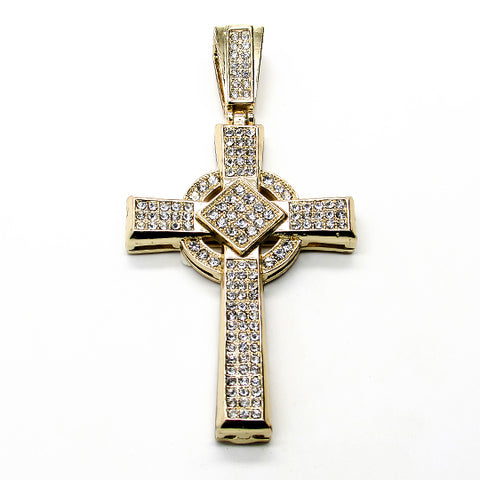 Cross micro pave pendant (Gold)