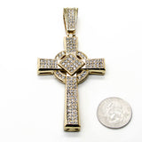 Cross micro pave pendant (Gold)