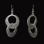 Zinc hanging loop earrings