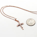 Rose Gold chain with rose gold cross