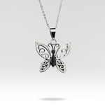 Silver chain with silver butterfly charm