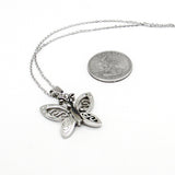 Silver chain with silver butterfly charm