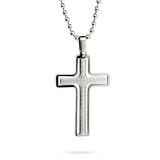 Silver ball chain with silver cross