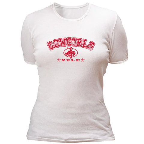 Cowgirls rule with cowgirl hat T-shirt