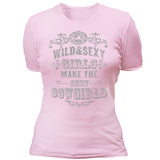 Wild sexy cowgirls met/silver T-shirt
