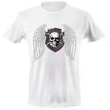 Winged skull shield T-shirt