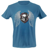 Winged skull shield T-shirt