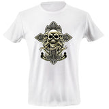 Cross skulls exhaust T-shirt