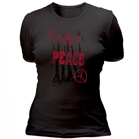 Peace, flowers and rifles T-shirt