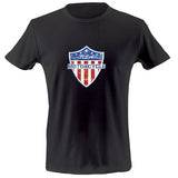 USA motorcycle shield T-shirt