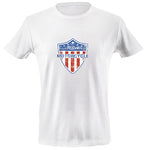 USA motorcycle shield T-shirt