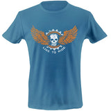 Live to ride skull wings T-shirt