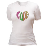 Studed love shaped heart T-shirt